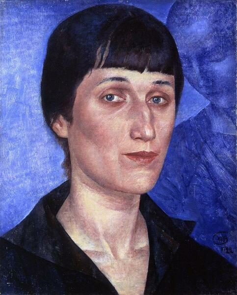 Kuzma_Petrov-Vodkin._Portrait_of_Anna_Akhmatova._1922